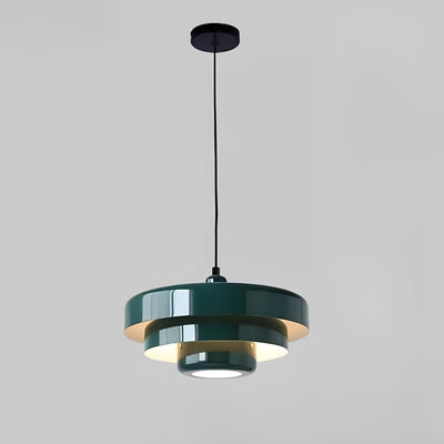AuroraGlass Loftslampe – Elegant Lagdelt Glasdesign med Justérbar Kabellængde Grøn Bonusvis