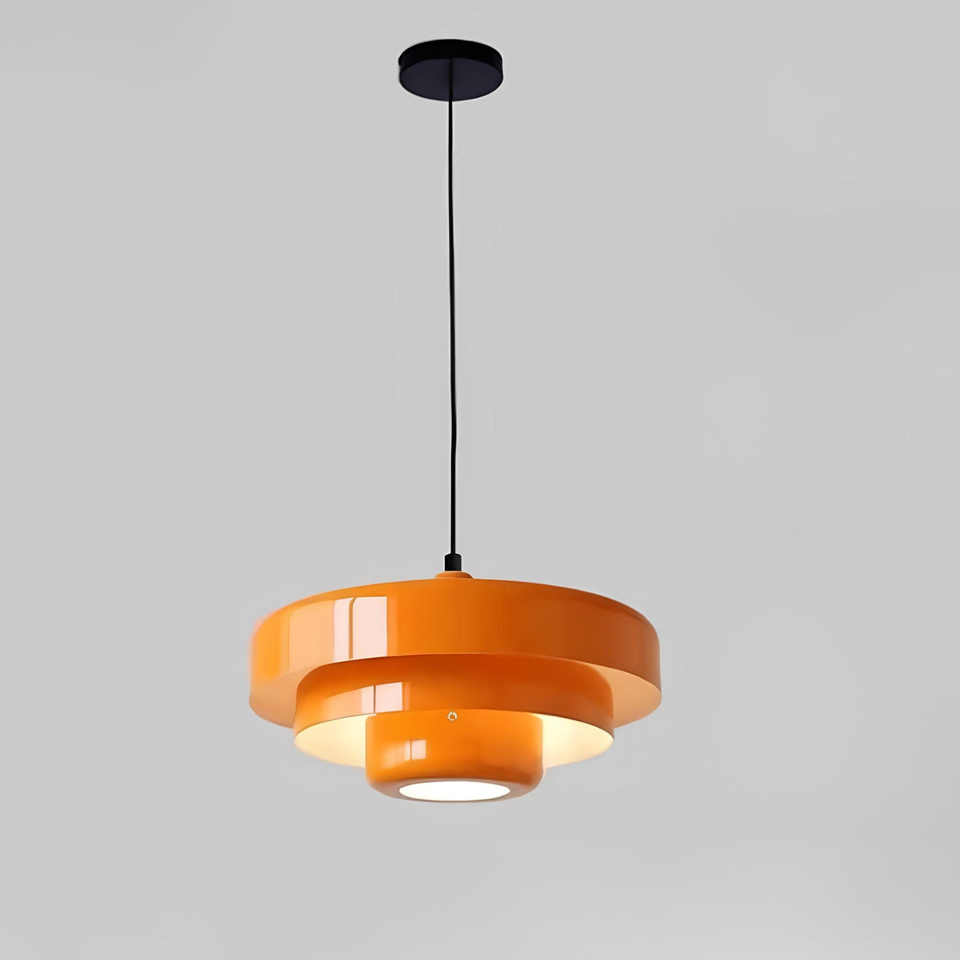 AuroraGlass Loftslampe – Elegant Lagdelt Glasdesign med Justérbar Kabellængde Orange Bonusvis
