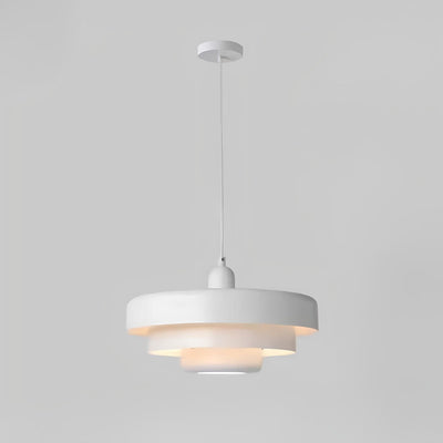 AuroraGlass Loftslampe – Elegant Lagdelt Glasdesign med Justérbar Kabellængde Hvid Bonusvis