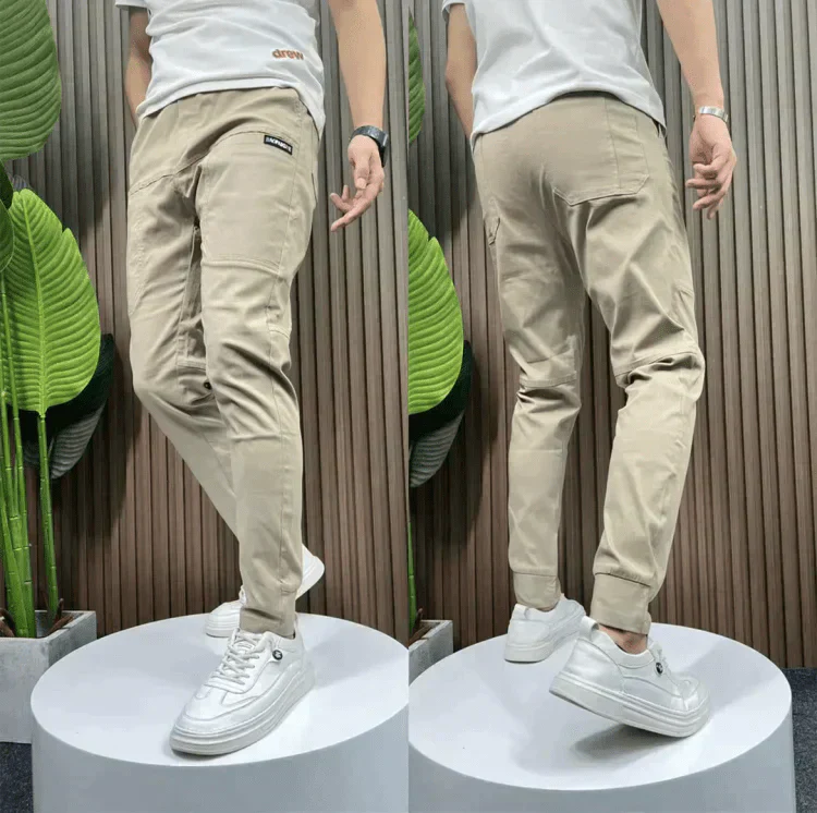 Mads | Herrebukser i Slim Fit med Stretch – Komfort og Stil til Hverdag & Arbejde Beige Bonusvis