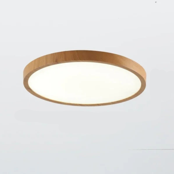 LumiThin - Ultratynd loftslampe i minimalistisk design med justerbart LED-lys Træ Bonusvis