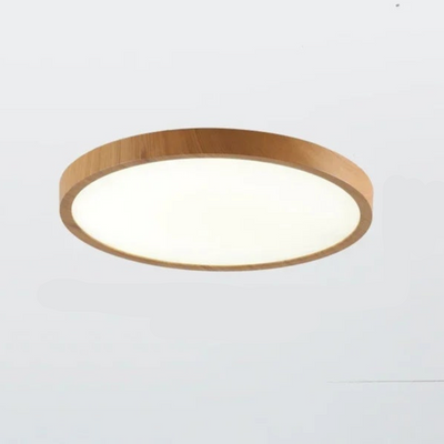 LumiThin - Ultratynd loftslampe i minimalistisk design med justerbart LED-lys Træ Bonusvis