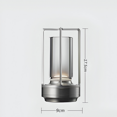 LumiStyle Trådløs Bordlampe – Elegant og Vandtæt med Justerbar Lysstyrke Sølv Bonusvis