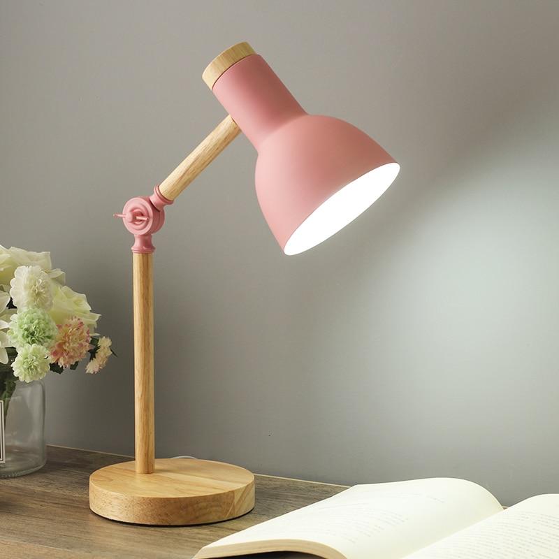 ScandiLite - Elegant justerbar skrivebordslampe Lyserød Bonusvis