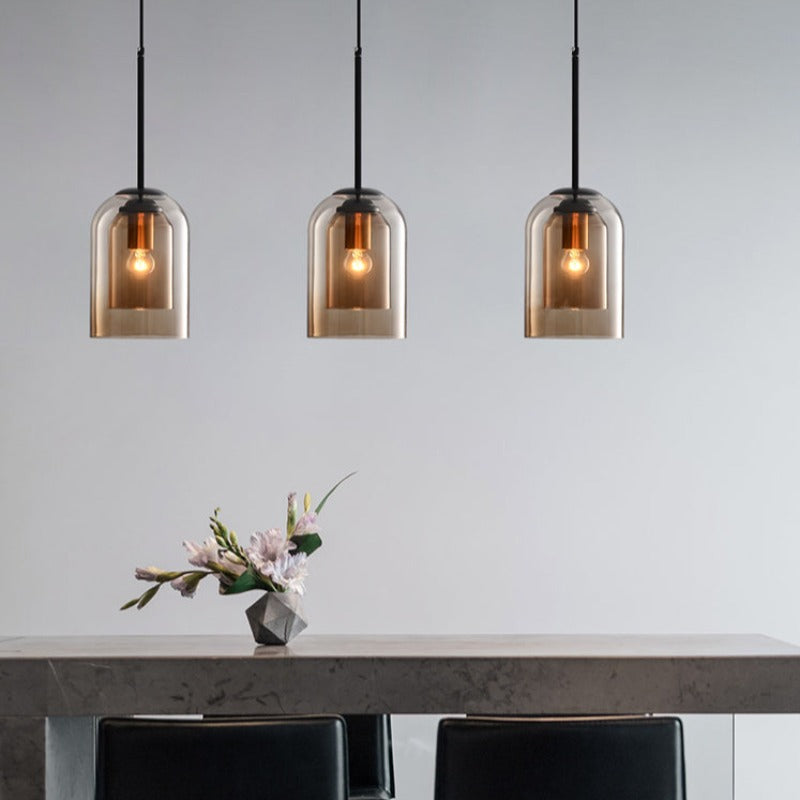Moderne Pendellampe i Farvet Glas – Elegant Design til Hjem og Erhverv Bonusvis