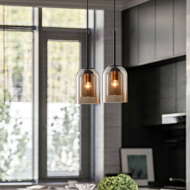 Moderne Pendellampe i Farvet Glas – Elegant Design til Hjem og Erhverv Bonusvis