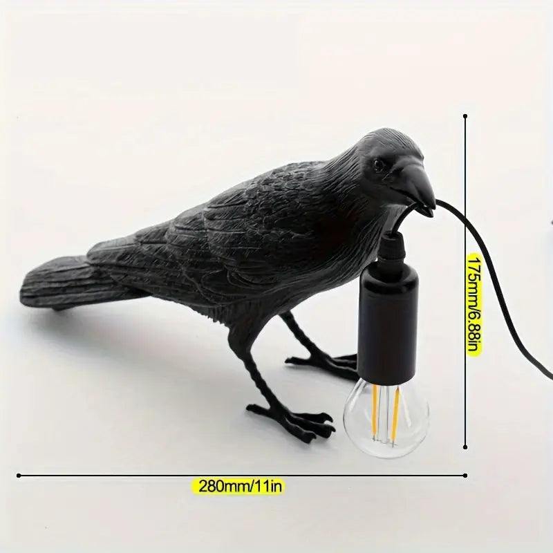 RavenGlow Lampe – Mystisk og Elegante Indretningsbelysning med Krage Design Bonusvis