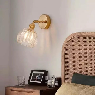 TulipGlow – Retro Blomsterknop Væglampe i Glas Bonusvis