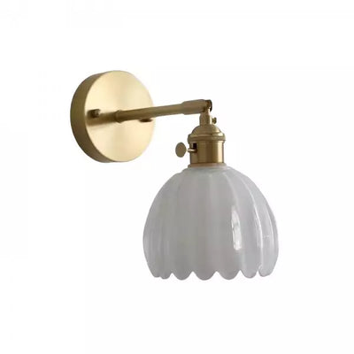 TulipGlow – Retro Blomsterknop Væglampe i Glas Bonusvis