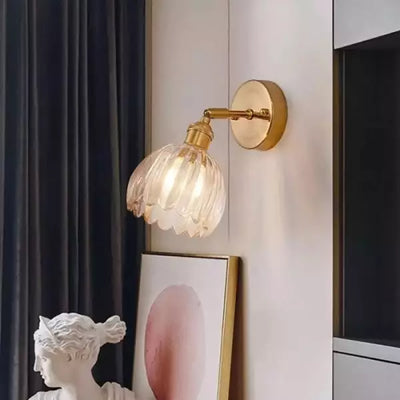 TulipGlow – Retro Blomsterknop Væglampe i Glas Bonusvis