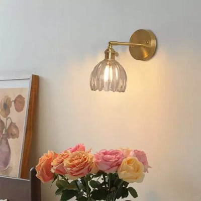 TulipGlow – Retro Blomsterknop Væglampe i Glas Bonusvis