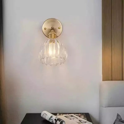 TulipGlow – Retro Blomsterknop Væglampe i Glas Bonusvis