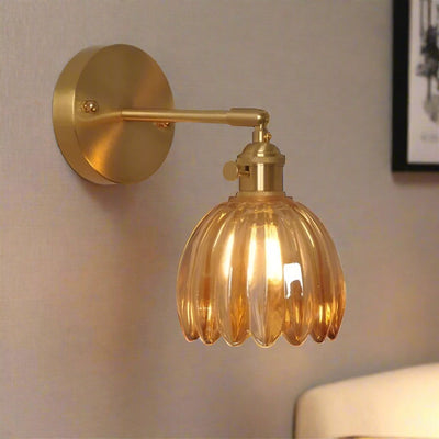 TulipGlow – Retro Blomsterknop Væglampe i Glas Bonusvis