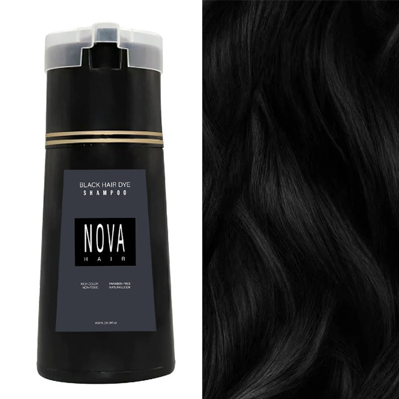 Instant Hårfarve Shampoo – Få Smukke Farver på 10 Minutter Uden Skader Sort Bonusvis