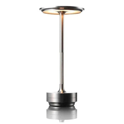 Lumora Trådløs Bordlampe – Elegant, Genopladelig LED-Lampe med USB-opladning og Moderne Design Sølv Bonusvis