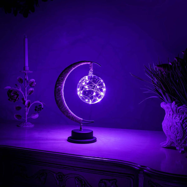 Globe Luna Lampe – Unik Månelys Design til Hygge og Stil Lilla Bonusvis