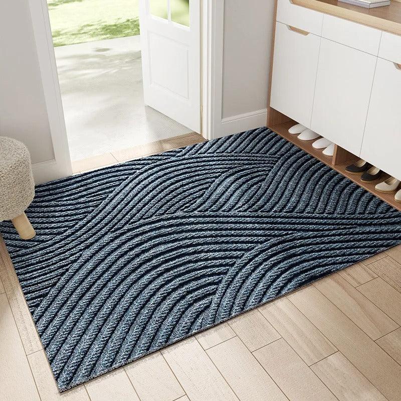 Moderne PVC Dørmåtte – Antislip og Praktisk til Indgang og Badeværelse Blå Bonusvis