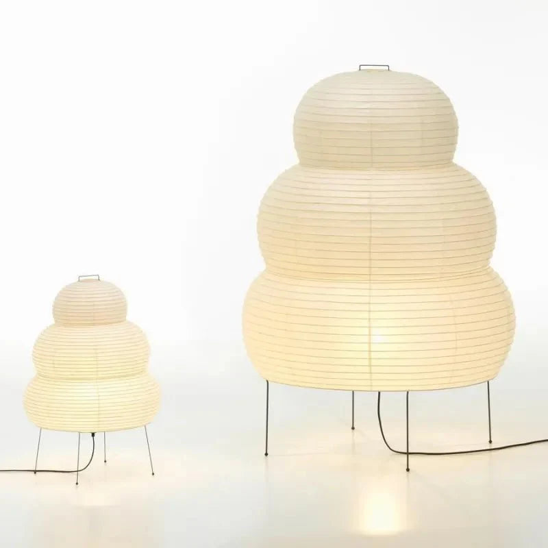 ZenLight - Wabi Sabi gulvlampe med rispapirskærm og justerbart stativ Bonusvis