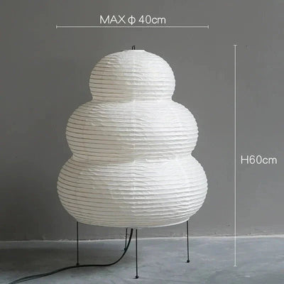 ZenLight - Wabi Sabi gulvlampe med rispapirskærm og justerbart stativ Bonusvis