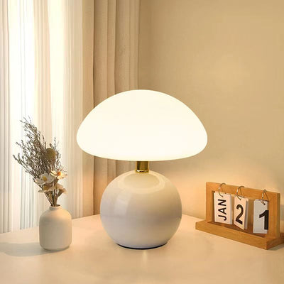 Fransk cremefarvet champignonlampe Bonusvis