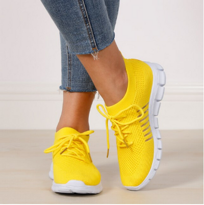 Orthopediske Sneakers til Kvinder – Komfort og Stil til Daglig Brug Gul Bonusvis