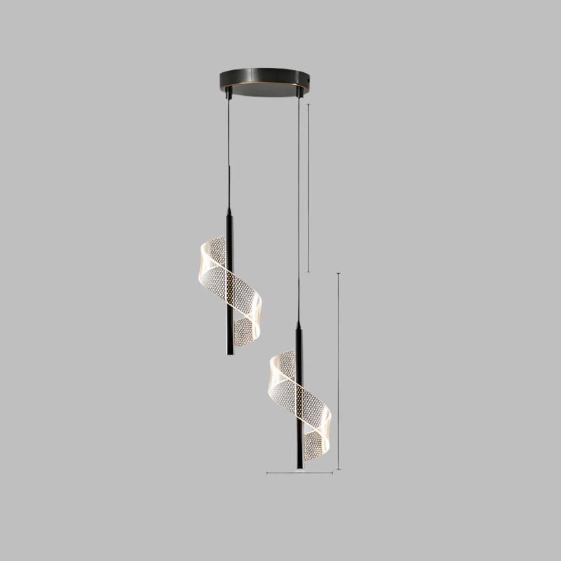 LED-pendler i moderne stil Sort-2-hoveder Bonusvis